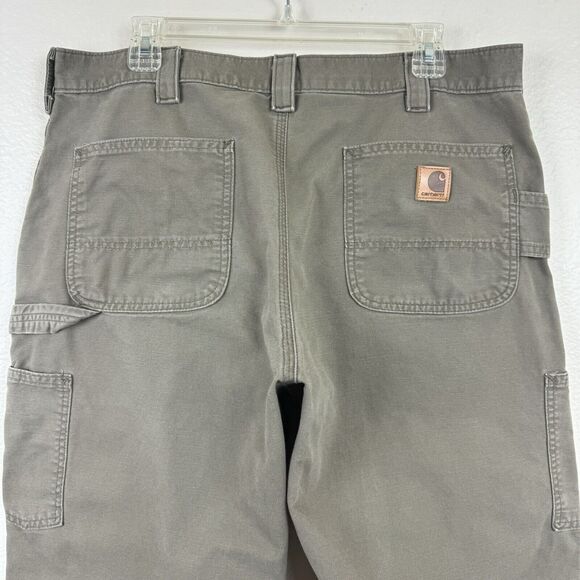 Carhartt B151 Loose Fit Canvas Utility Work Pant Carpenter Light Brown 36x30 - Picture 8 of 13